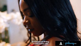 Girlsway - horny cougar Cory Chase has dual vibrator scissoring after getting strap-on double-penetrated! aggressive anal