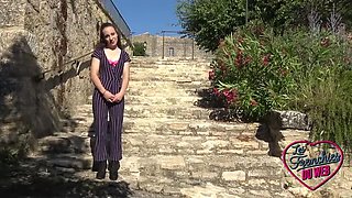 Amandine Takes a Savage Creampie in Her Mouth – French Amateur Whore Gets Bangin' Outside