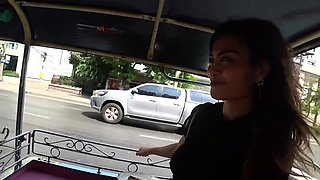 Busty but petite Thai MILF amateur amazing sex with a Farang