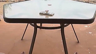 Enjoy Sex Service with a Big-assed Chinese Married Woman on an Open-air Balcony, All the Way to Internal Ejaculation