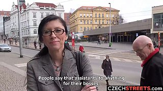 Czech MILF Secretary Picked up and Fucked