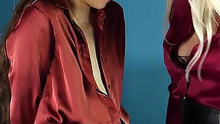 New Employee's Seduction Part 1: Lesbian Boss Lady Sara Borgia Claims Innocent Slave Mila (1080p)