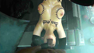 Madruga3d Nymphomaniac Slut Intensely Fucked by Double Monster Black Cocks, Hot Ass Swallowing Cum, Dirty Pussy Drenched in Cum