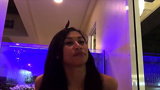 Amateur real small titted party teen slammed in gym class