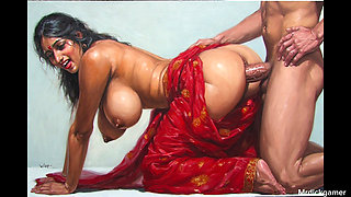 Naught girl fucked by two strangers at her Home