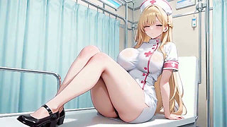 She Wears the White Uniform but Eyes Only You. From All-fours to Sultry Side-lying, Every Glance Is Wet and Shy.