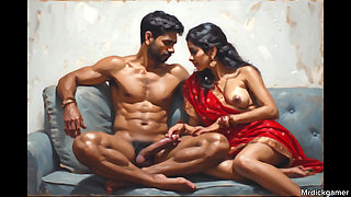 Indian village aunty fucking with her brother in law in terrace