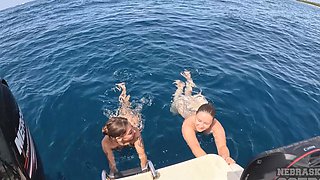 Teen siren Abbie Storm bares all on a sexy boating trip