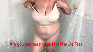 Mrs Mature Feet Boots & Boobs winter is here