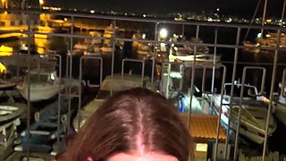 My First Time Swallowing on Camera. in a Little Marina on the Amalfi Coast.