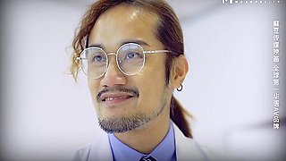 Md0180 - Creepy Doctor Convinces Two Young Asian Medicals Intern To Fuck To Get Ahead - Threesome Sex