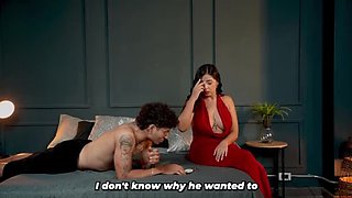 Stepmom Cheers Up Step Son After Breakup - Lina Henao Gives Thiago Lopez a Blowjob & Doggystyle