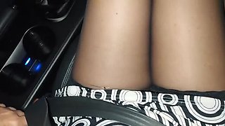 Sexy MILF Uber Driver Gives Footjob and Fuck in Car with Huge Cum Load