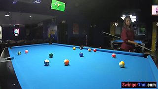 Lily Koh In Curvy Bottom Thai Gf Plays Pool And Blowjobs