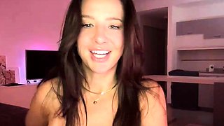 Big boob brunette masturbates on webcam