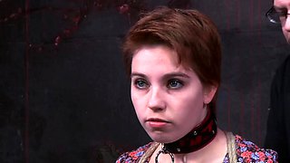 Amateur fetish BDSM action with redhead