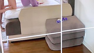 Hot Sex With A Bitch In A Purple Fur Coat