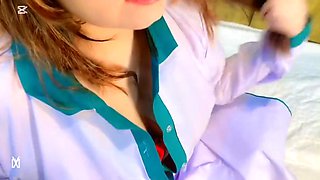 When My Friend Saw Me In My College Uniform After Returning From College, He Got Really Horny And Fucked Me Hard