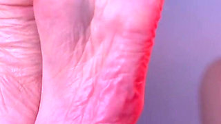 This Time No Fun for Bia Roman, Bastinado with Cane on Her Soles