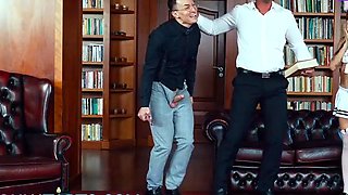 Shocked Maid with Small Tits Gets Hot Creampie During