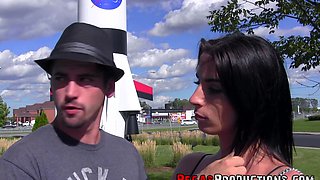 Sultry Jen and dark-haired beauty Sylvio indulge in raw passion outdoors