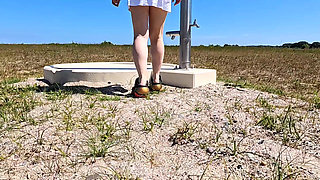 Elsarixterxxx. My Bold, Pantyless Walk to the Beach and Back - Every Step Making Me Feel Exposed