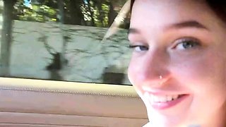 Hot teens sucking cock outdoors in pov scene in hd