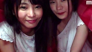 Kinky double Japanese blowjob and hardcore fucking