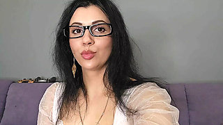 KristinaSlut Russian MILF Tutor Fucks Huge Dildo - Dirty Talk & Squirting Pussy