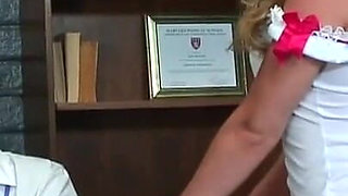 Sweet nurse babe fucks in doctors office