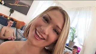 Lucy double anal group sex