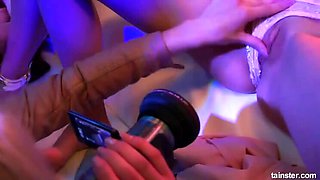 Camera 1: A Lesbian Feast with Blondes and Brunettes in Stockings