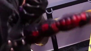 Dominafire in Latex Training Her Slave Girl