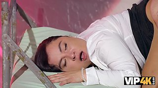 Christina Santes caught masturbating in public & fucks Michael Fly for VIP4K