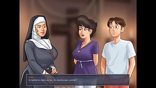 Hot cougar neighbor in lingerie gets naughty during summer saga