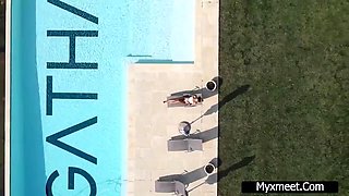 Gorgeous MILF beauty arousing interracial video