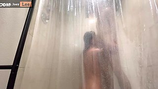 Sensual Shower: Couple Washes Each Other- Super Creamy Pussy Creampie Mav - Joey Lee