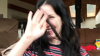 Brunette Couch Webcam Solo Fun Masturbating