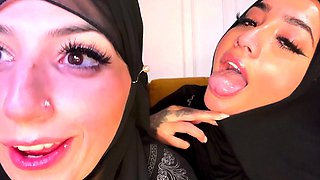 Two horny Hijabis help break your fast with a JOI