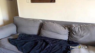 Busty shemale takes hard anal fuck doggystyle