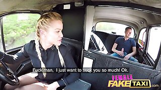 Horny blonde driver Cherry Kiss knows that cock on sight