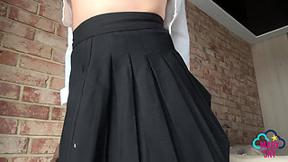 Naughty Secretary Fucks Herself with a Big Dildo and Cums Loudly