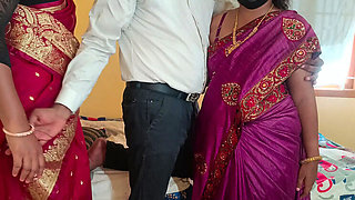 Indian Housewife Threesome Roleplay Fucking with Pushpa Valli, Wonder, Laxi Ammu