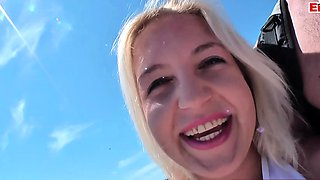 German blonde Student teen pick up in holiday anal