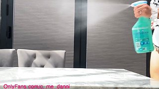 Big Boobed Blonde Masturbates With A Dildo In The Bathroom