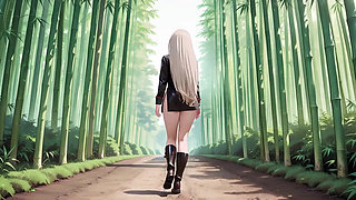 Blonde Valkyrie's Undressing Moment, That Great-slit Black Uniform Is Insane!