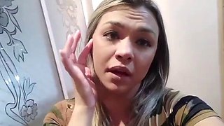 Beautiful and hot blonde with a big tail moaning and cumming while giving her pussy and very tasty spit: Porn