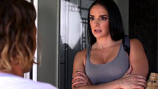 Big tits teacher fucked by younger guy