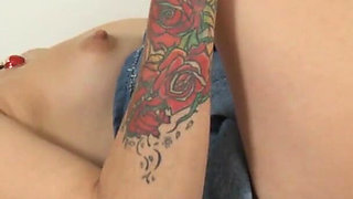 Short hair babe and her anal cavity