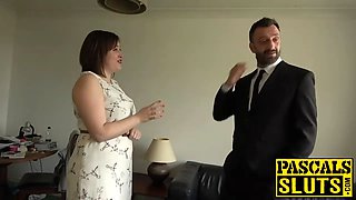 Chubby submissive uk girl has a aggressive nail session